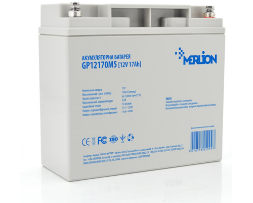 Акумуляторна батарея MERLION AGM GP12170M5 (5999)